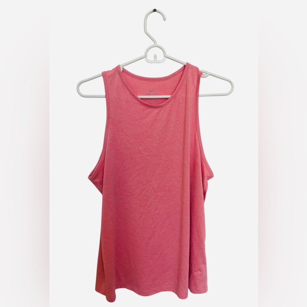 Nike Dri Fit Loose Fit High Neck Active Tank Pink Women’s Size M